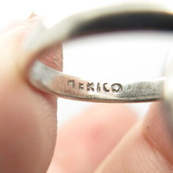 925 Sterling Silver Vintage Mexico Trinity Interlocked Ring Size 4.75 - Picture 8 of 9